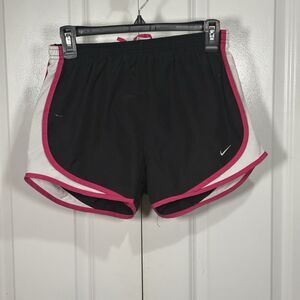 Nike Dri-Fit Tempo Running Shorts Women S Black Pink White Athletic Gym Training
